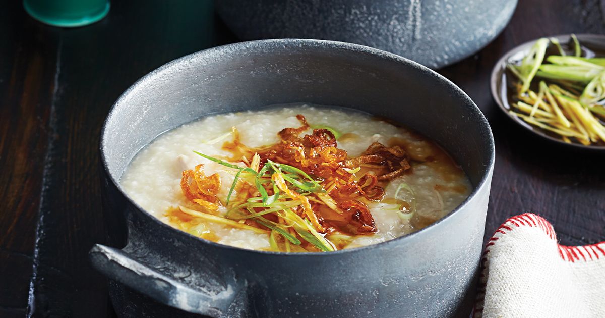 Gingery Chicken Slow Cooker Congee Recipe - Chatelaine