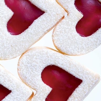 Raspberry Sugar Cookie Hearts