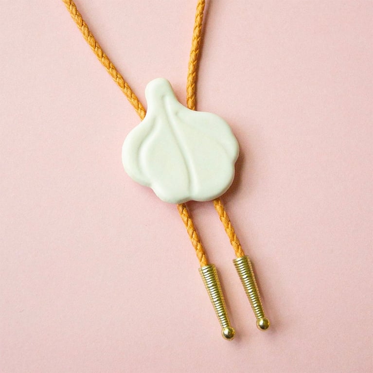 Garlic bolo tie for best made-in-Canada gift ideas