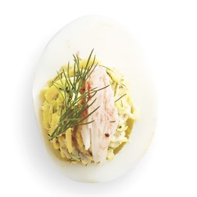 Crab And Dill Devilled Eggs