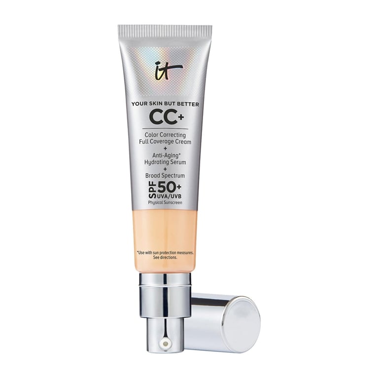A photo of a tube of IT Cosmetics Your Skin But Better CC+ Cream for an article about the best foundations for mature skin.