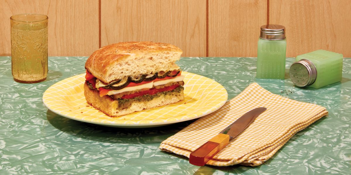Roasted Vegetable Sandwich with Pesto and Mozzarella Recipe - Vimarsana News
