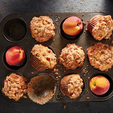 Peach Cobbler Muffins
