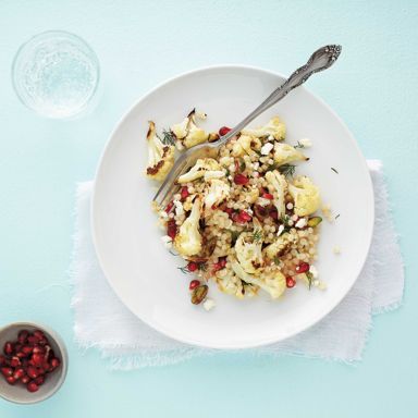 Cauliflower, Pistachio And Pomegranate Pearl Couscous