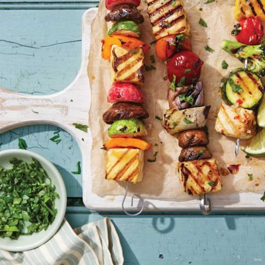 Miso-Maple Tofu Kebabs