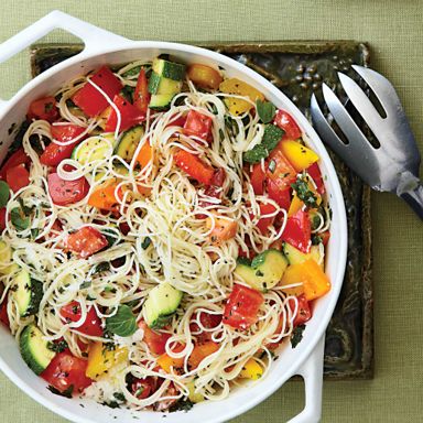 Fresh Pepper And Zucchini Pasta