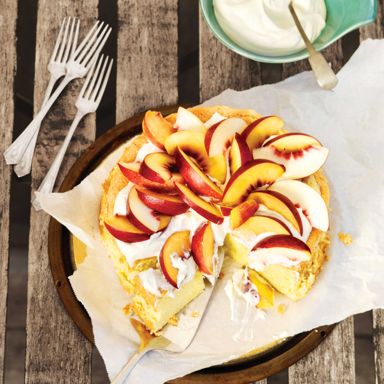 Peach-Almond Sponge Cake