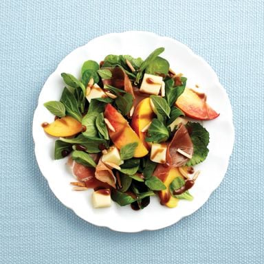 Peach, Prosciutto And Mozzarella Salad