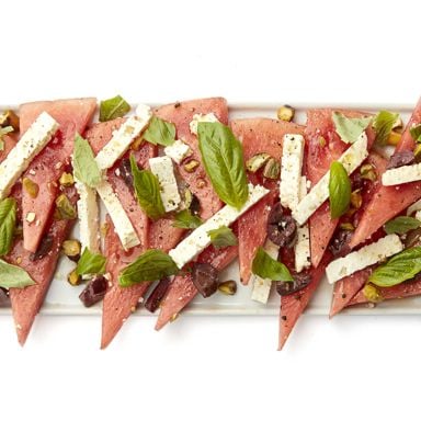 Watermelon, Feta And Pistachio Salad