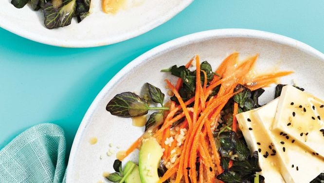 Miso Couscous Tofu Bowl