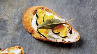 Boursin, Acorn Squash And Sage Crostini
