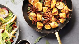 Sweet Potato Gnudi With Chanterelles