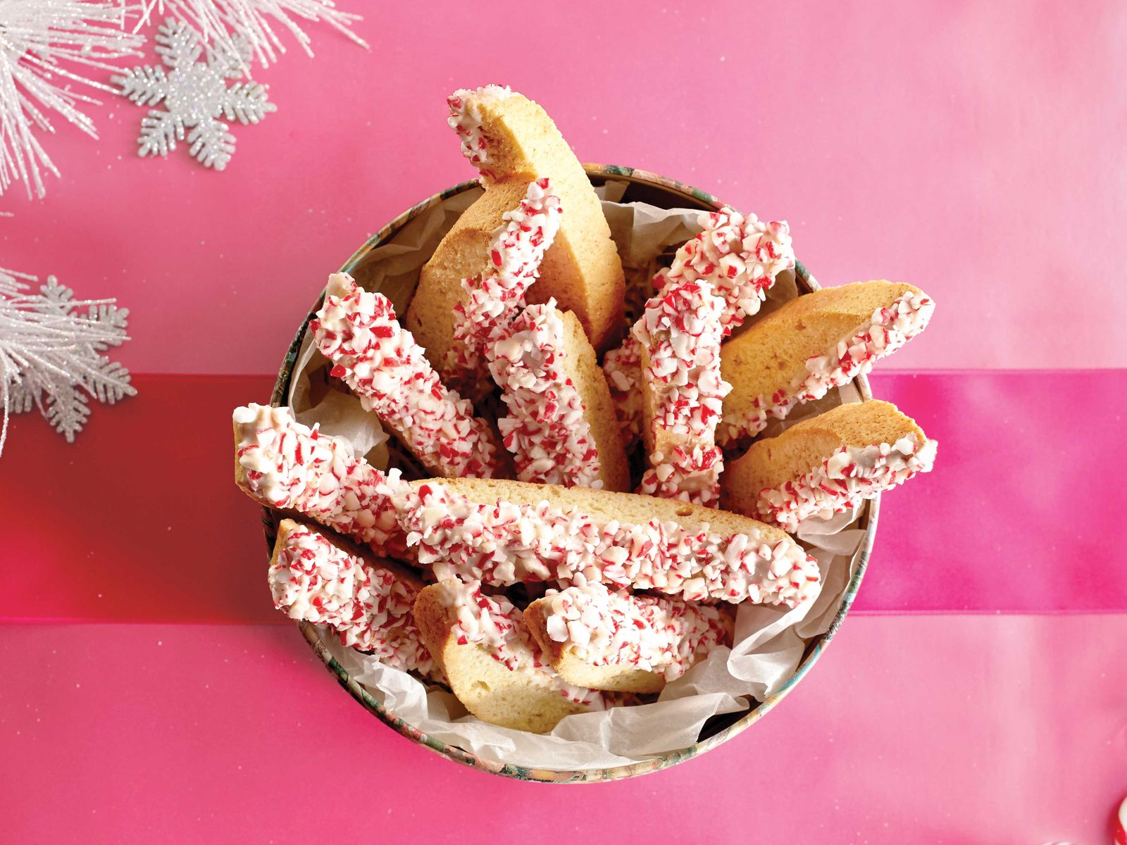 Chocolate Candy Cane Biscotti