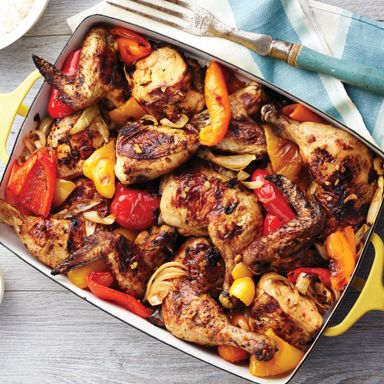 One-Pan Chicken And Pepper Bake