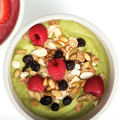 Green Goddess Smoothie Bowl With Avocado and Spinach