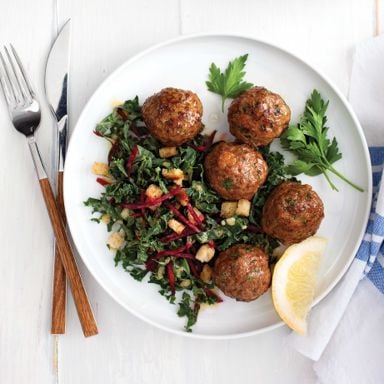 Nordic Meatballs With Beet And Kale Salad