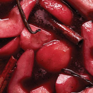 Vanilla And Red Wine Braised Pears