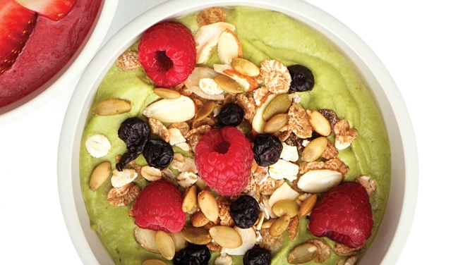 Green Goddess Smoothie Bowl With Avocado and Spinach