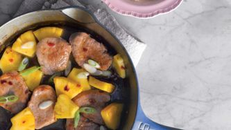 Chili-Cinnamon Pork With Pineapple