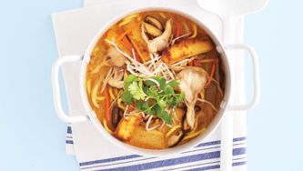 Tofu Egg-Noodle Laksa Soup