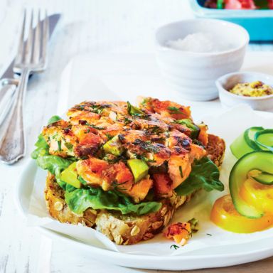 Salmon And Avocado Burger
