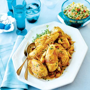 Chicken Breasts With Roasted Garlic
