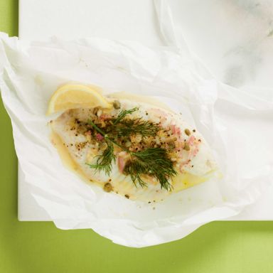Parchment-Baked Gremolata Tilapia