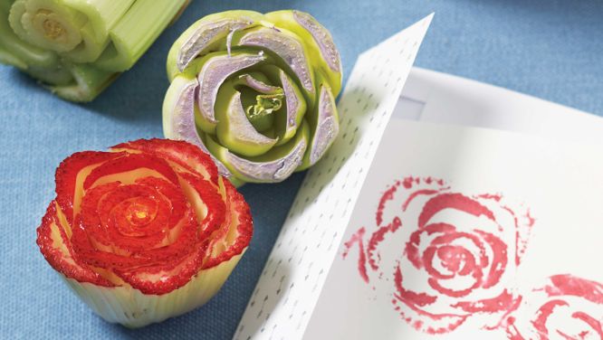 How To Make Pretty Floral Vegetable Stamps