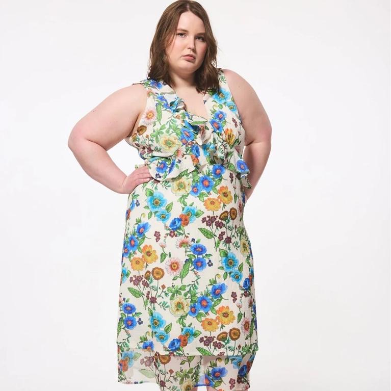 Canadian Floral Dresses: Hilary MacMillan Antique Floral Ruffle Dress