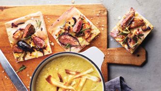 Fig, Onion And Roasted Garlic Focaccia