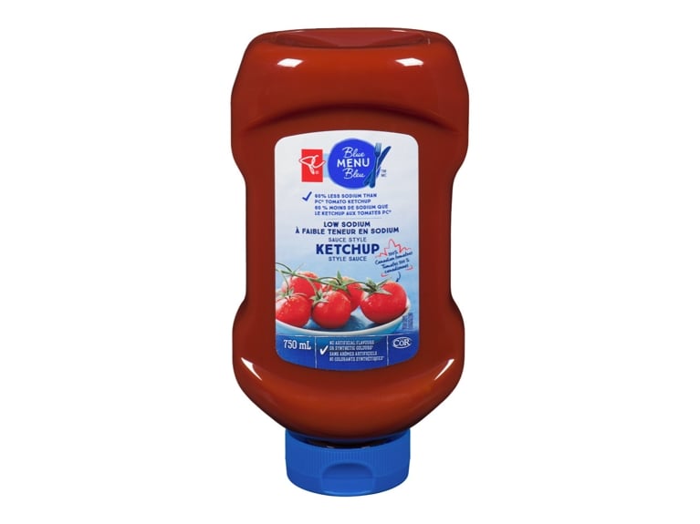 A bottle of PC Blue Menu Ketchup for a story on the best-tasting ketchup in Canada.