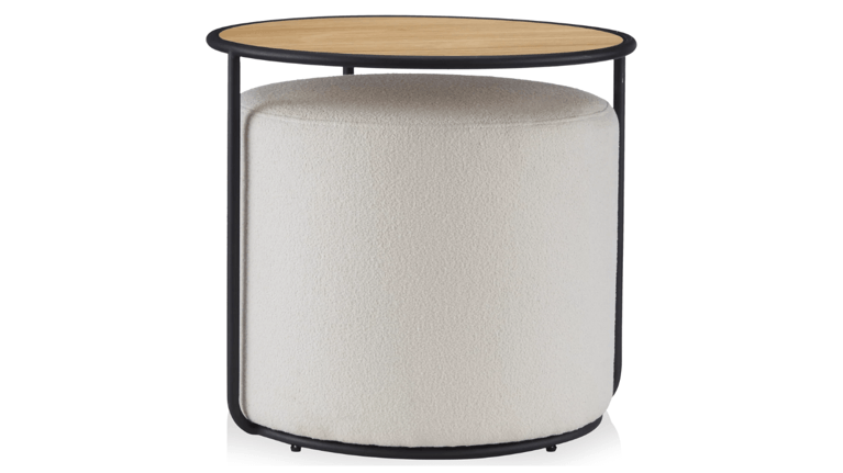 Bouclair Furniture Sale: Side Table with Ottoman