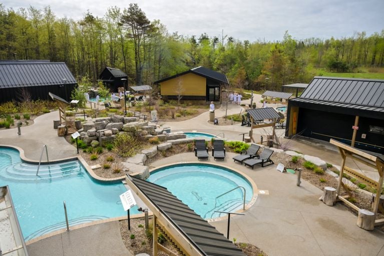 An overview shot of Vetta Nordic Spa, site of the Chatelaine Wellness Retreat.