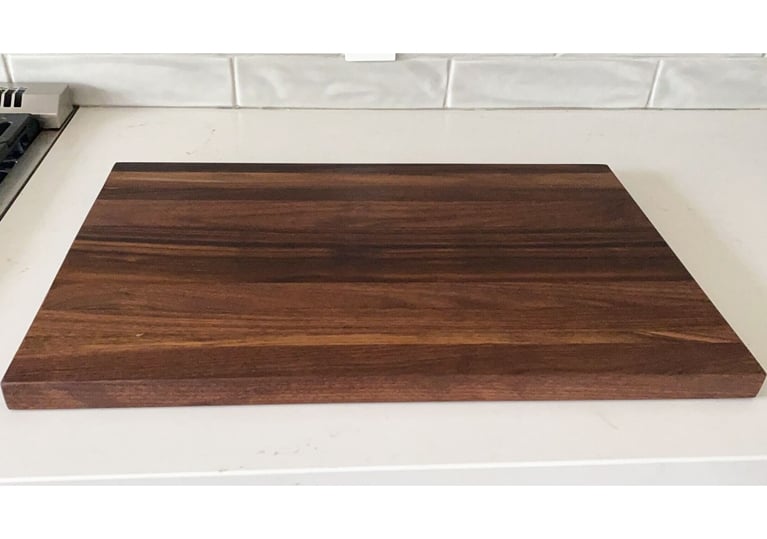 Face-grain walnut cutting board by Golden Triangle Woodworks