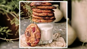 Chocolate Raspberry Ripple Cookies