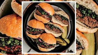 Hoisin Portobello Burgers With Chili-Lemon Broccolini