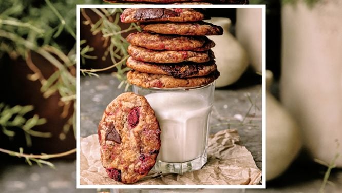 Chocolate Raspberry Ripple Cookies