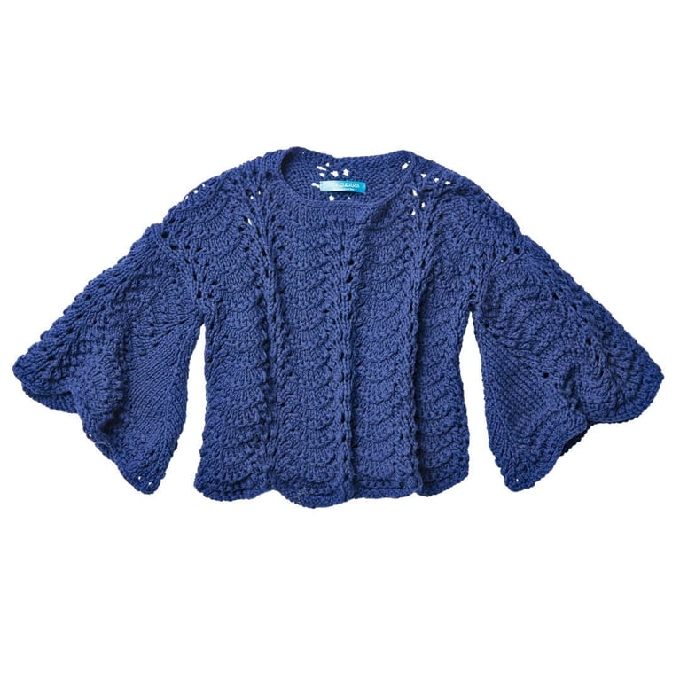 A blue knit sweater in a post about Lima Peru