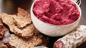 Creamy Cauliflower-Beet Dip