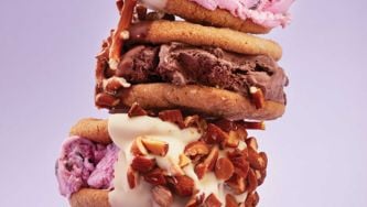 Peanut Butter Cookie Ice Cream Sandwiches