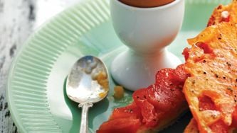 Perfect Soft-Boiled Eggs With Tomato Soldiers
