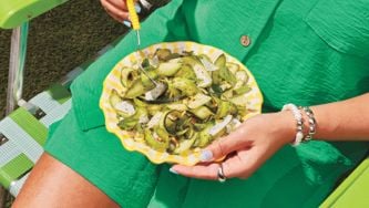 Quick Zucchini Salad With Mizithra and Sumac