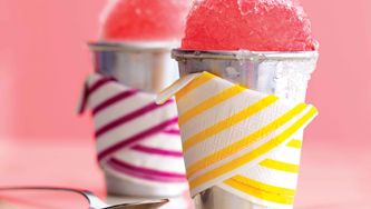 Rhubarb Snow Cones