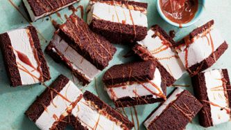 Salted Caramel Ice Cream Bars