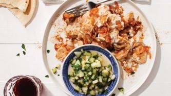 Spiced Tahini Chicken With Cucumber Salad