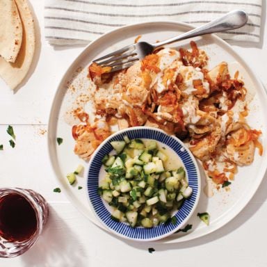Spiced Tahini Chicken With Cucumber Salad