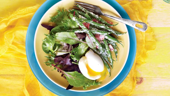 Creamy Bean Salad With Soft-Boiled Egg