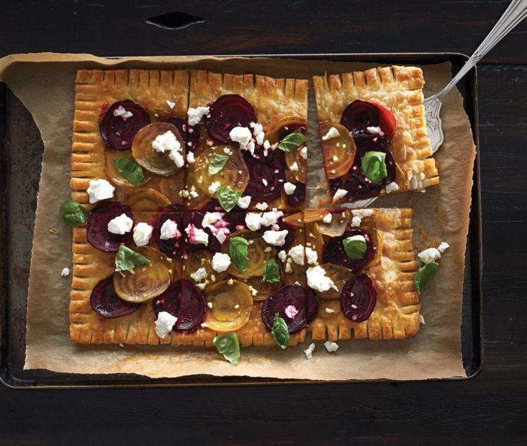 Beet pizza
