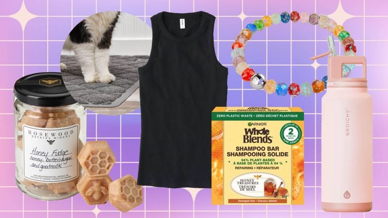 A box of Garnier Whole Blends Shampoo Bar in Honey Treasures for an article about Chatelaine editors best purchases for July 2025.