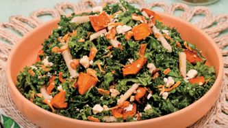 Tender Kale, Asian Pear and Butternut Squash Salad
